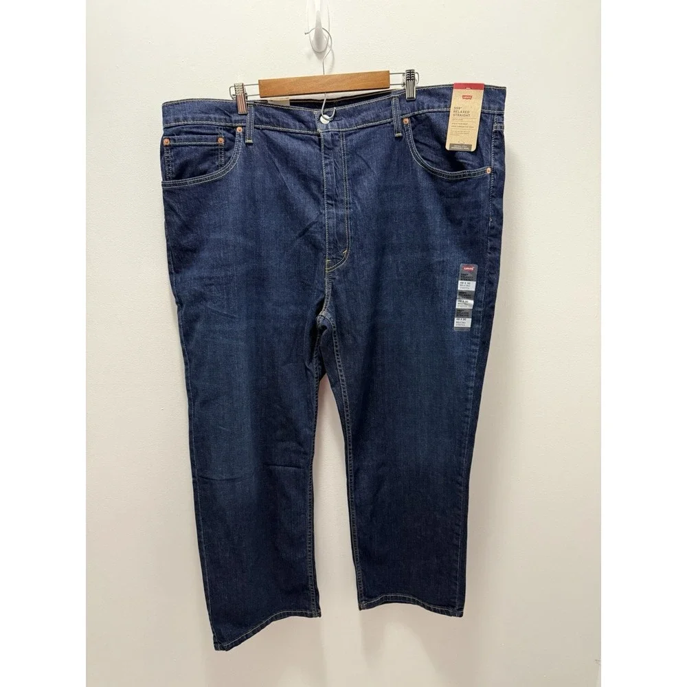 Levi's 559 Relaxed Straight Jeans Men 48x30 Big Tall Dark Wash Stretch NWT Levis